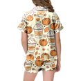 thumbnail image 5 of KPOPLK Girl's Halloween Pajamas Set Kids Girls Short Sleeve Button Down Shirt and Shorts Pjs 2Piece for 2-13Years,Size 4-5 Years, 5 of 5