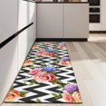 thumbnail image 4 of Pioneer Flower Floral Print Pattern Kitchen Rug Mat,Kitchen Runner Rugs Non Skid Washable,Decorative Kitchen Floor Mats for Kitchen,Sink,Laundry,17"X47", 4 of 5