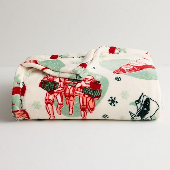 Star Wars Holiday Oversized Supersoft Plush Throw Blanket, 60" W x 72" L