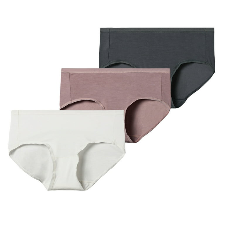 Spdoo Women's Seamlee Period Underwear Mid Waisted Modal Underwear Soft  Breathable Leak-Proof Period Panties Stretch Briefs Regular & Plus Size  3-Pack 