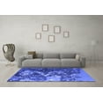 thumbnail image 3 of Ahgly Company Machine Washable Indoor Round Oriental Blue Industrial Area Rugs, 3' Round, 3 of 4