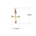 thumbnail image 3 of Dije Cruz bicolor Diamantada Oro 10K Horoz Wi294 Wi294, 3 of 4