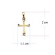 thumbnail image 3 of Dije Cruz bicolor Diamantada Oro 10K Horoz Wi294 Wi294, 3 of 4