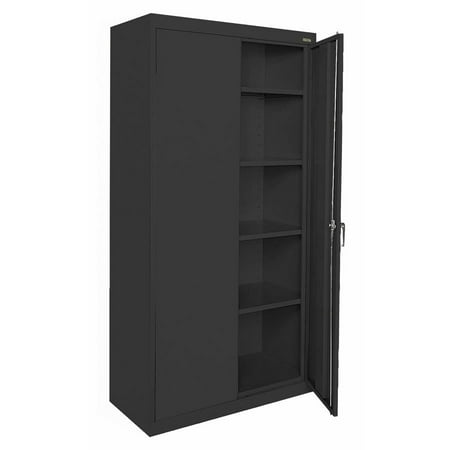 

Sandusky 36 W x 72 H x 18 D Locking Storage Cabinet with Adjustable Shelves Black