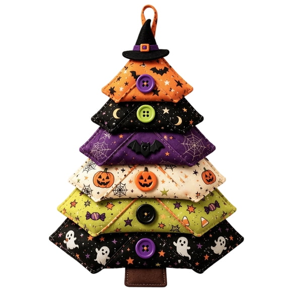 Doll Making Kit, Layered Fabric Tree Ornament DIY Sewing Kit๏ผHalloween Christmas Quilted Patchwork Seasonal Tree Kit,Christmas Craft Kit for Adults,Handmade Holiday Decor Sewing Projec