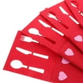 thumbnail image 3 of unbranded 4Ud Funda De Tela Para Cubiertos Con Corazón Ideal Para Bodas Y Cena Romántica, 3 of 6