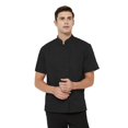 thumbnail image 3 of TOPTIE Short Sleeve Chef Coat Jacket Black Lightweight Button Chef Uniform, 3 of 9