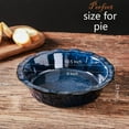 Vicrays Ceramic Pie Pan for Baking 9 inch Pie Plate, Round, Fluted