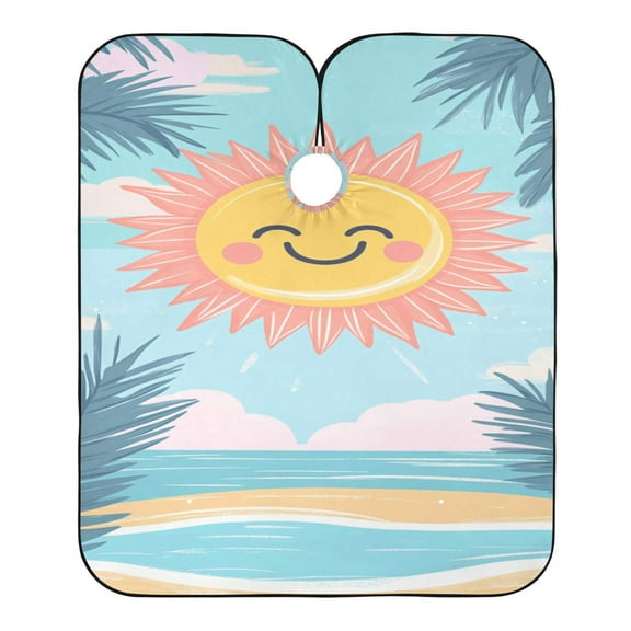 "Hair-Resistant" Barber Cape: Your Shield Against Stray Strands. Sunshine
