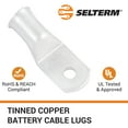thumbnail image 3 of SELTERM 1 AWG #10 Ring Battery Cable End Terminal Lugs Marine Grade 10ea, 3 of 3