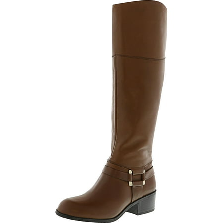 Alfani Women's Biliee Cognac Knee-High Leather Equestrian Boot - 5M ...