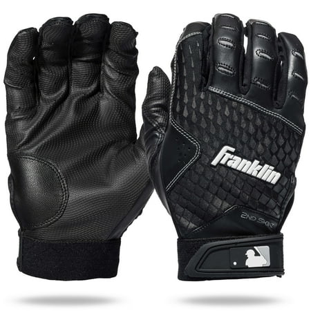 Franklin Sports MLB Batting Gloves - 2nd Skinz Batting Gloves - Baseball + Softball Gear - Adult XL Black - Adult Extra Large