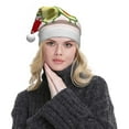 thumbnail image 5 of Haiem Avocado Lovers Wearing Umbrella Pattern Santa Hat Confortable Velvet Christmas Hat for Christmas Party Favors Fit for Adults Men Women, 5 of 6