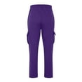 thumbnail image 4 of YLSDY Cargo Sweatpants for Men Big and Tall Loose Fit Casual Workout Running Pants Drawstring Joggers Wide Leg Cargos Purple XXXL, 4 of 5