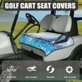 thumbnail image 3 of Yuyamidu Xmas Tree Golf Cart Seat Covers, Christmas Club Car Cushion Covers with 4 Front Pockets Blue Snowflake Golf Cart Seat Towel Blanket, 3 of 7