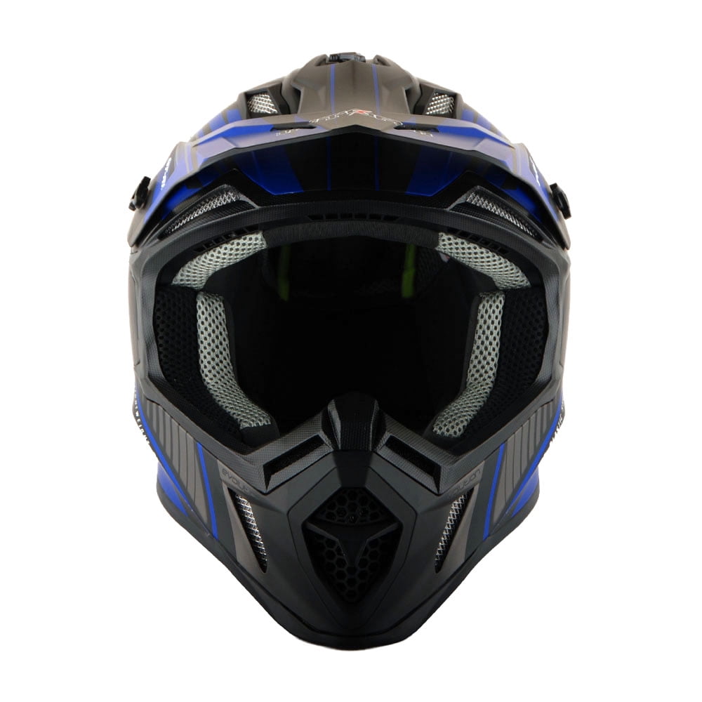 1Storm Adult Motocross Helmet BMX MX ATV Dirt Bike Downhill Mountain Bike Helmet Racing Style H637; Storm Blue