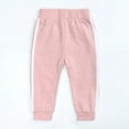 thumbnail image 5 of Caqnni Toddler Baby Boy Clothes Solid Color Hooded Zipper Sweatshirt+Pants Outfits Sweatshirt Top Elastic Waist Joggers Pants 2Pcs Fall Outfit (3-6Months,Z04-Pink), 5 of 8