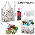 thumbnail image 3 of 5 Pack Foldable Shopping Bag,Trick or Treat Halloween Pattern Reusable Grocery Bags with Pockets,Large Reusable Tote Bags with Handles Waterproof & Lightweight, 3 of 6