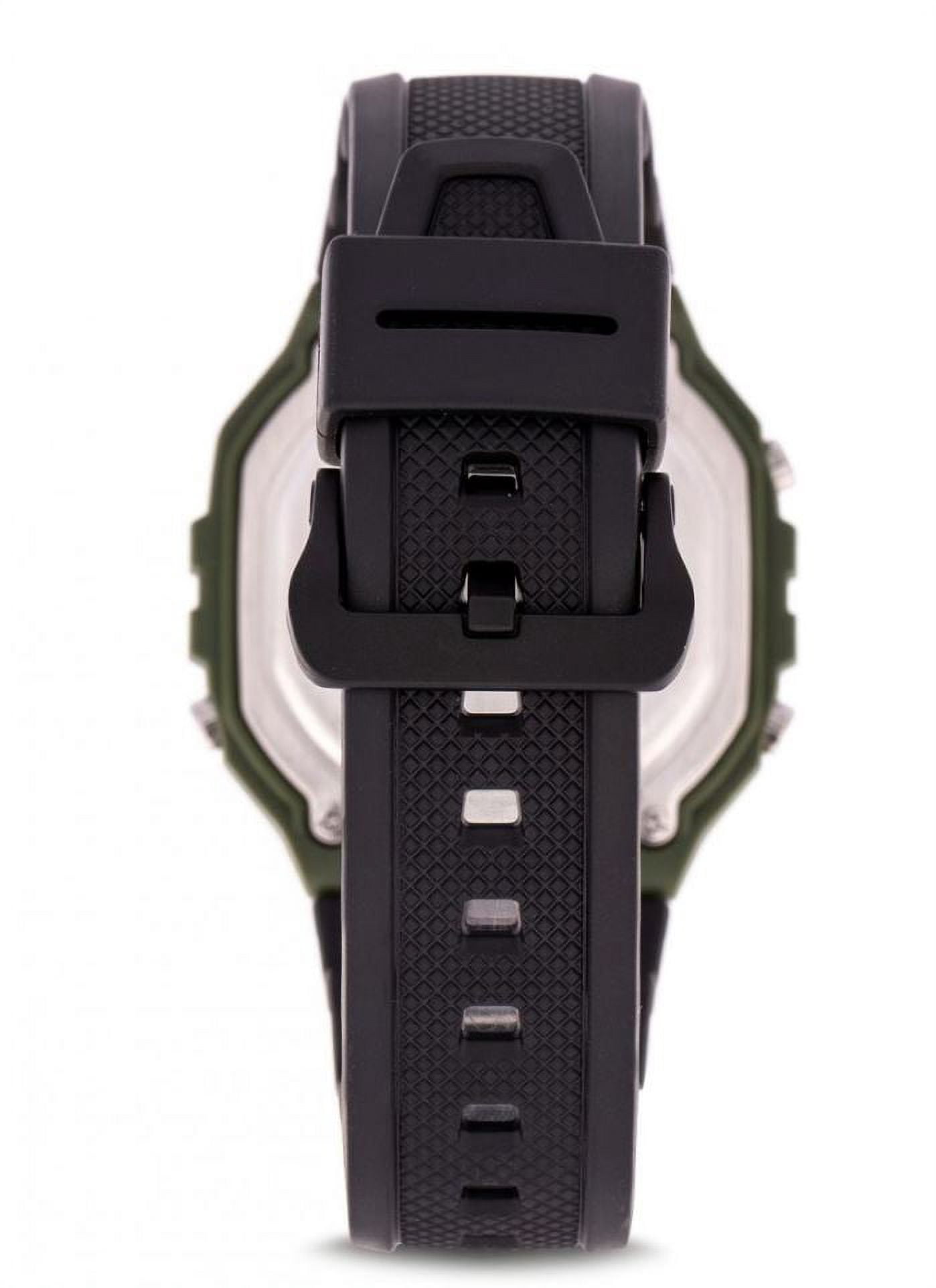 Casio Men's Youth W-218H-3AV Black Green Resin Quartz Sport Digital Watch