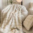 thumbnail image 1 of Faux Fur Rabbit Fur Soft Thick Throw Blankets for Living Room Decoration Full 3, 1 of 4