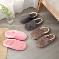 thumbnail image 5 of Brand Clearance! Super Soft Warm Slippers Cozy Fuzzy Slippers Soft Bottom Sleeper Slippers-Jacquard Cotton Slippers Suede Non-slip Indoor Slippers, 5 of 6