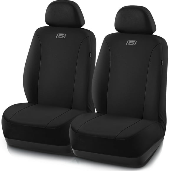 Fundas para asientos de coche Skechers Premium, poliéster transpirable, color negro