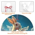 thumbnail image 4 of Lsque Cute Angel Winged Rabbit Print Christmas Tree Skirt, Tree Skirt with Ties or Velcro, Perfect for Holiday Decorations, Halloween, and New Year-30", 4 of 7