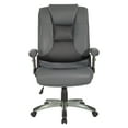 thumbnail image 4 of Executive Bonded Leather Chair in Charcoal Gray with Titanium Coated Flip Arms, 4 of 10