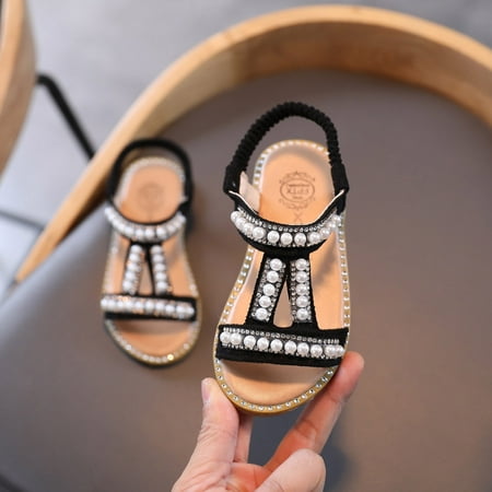 

Baby shoes Toddler Infant Kids Baby Girls Pearl Crystal Single Princess Roman Shoes Sandals CHMORA