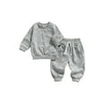 thumbnail image 2 of Sunloudy Toddler Baby 2Pcs Spring Outfits, Sun Print Long Sleeve Tops + Pants, 2 of 6