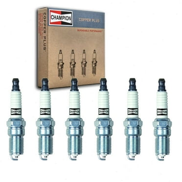 6 pc Champion Copper Plus Spark Plugs compatible with Ford Escape 3.0L V6 2001-2012