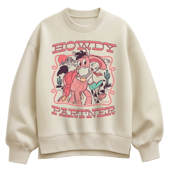 Toy Story - Jessie Stamp - Women's Oversized Fleece Crew Sweatshirt