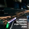 thumbnail image 3 of Sakura Solid Marker - Mess-Free Paint Marker for Indoor & Outdoor Applications - Multi-Surface - Low Odor, No Drip & Non-Toxic - Quick Drying in 5-10 Minutes - 13mm Tip - Fluorescent Green - 3 Count, 3 of 7