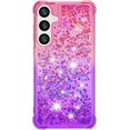 thumbnail image 3 of Compatible with Samsung Galaxy S24 Plus Cute Case Glitter Gradient Quicksand Case Luxury Bling Sparkle Colorful Phone Cover Women Girls Girly Slim Soft TPU Liquid Case, Pink Purple, 3 of 14
