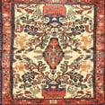 thumbnail image 1 of Ahgly Company Machine Washable Indoor Square Traditional Brown Red Area Rugs, 3' Square, 1 of 7