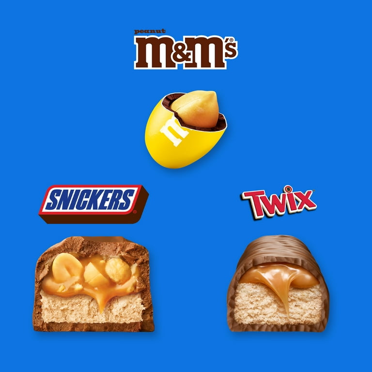 Snickers, M&M's & Twix Mini Assortment Party Chocolate Candy