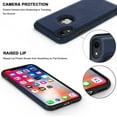 thumbnail image 6 of Classy Design Luxury Leather Phone Case for iPhone XR Non-Slip Grip Full Body Ultra Slim Protective Case 6.1 Inch (Blue), 6 of 12