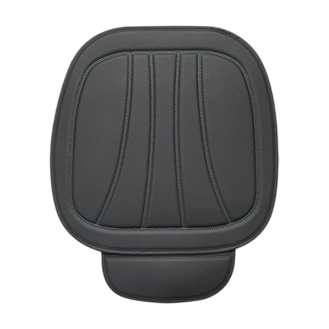 Black Black Leather Car Seat Cushion With Full Enclosure And Comfortable Padding