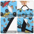 thumbnail image 6 of Monster Cartoon Truck Blue Pattern Teens Toddler Nap Mat with Pillow, Sleeping Mat Bag for Preschool Daycare 50"x20", 6 of 6