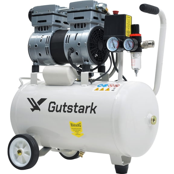 Compresor Dental Aire 1 HP 25 L GUTSTARK HOME Silencioso 127v 2 Pistones 116 Psi Libre Aceite