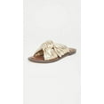 thumbnail image 2 of SAM EDELMAN Womens Gold Knotted Cushioned Comfort Garson Round Toe Slip On Leather Slide Sandals 6 M, 2 of 3