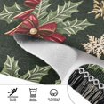 thumbnail image 6 of Yayeee Runner Rug for Bedroom 2'x6' Machine Washable Hallway Non Slip Mat, Green Christmas Holly, 6 of 8