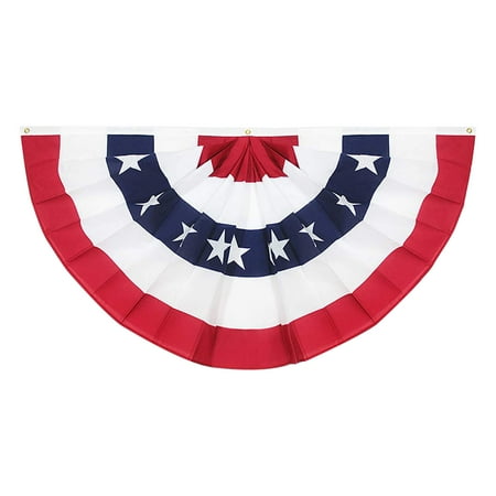 

BESTHUA American Flag Skirt Decor Independence Day Fan-shaped Banner