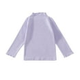 thumbnail image 2 of Spazoro Childs Girls Sweatshirts, Long Sleeve Fall Winter Solid Color Crew Neck Toddlers Kids Tops for Girls Boys Purple Size 4-5T, 2 of 7