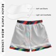 thumbnail image 3 of FORMRS Boys Swim Trunks Quick Dry Mesh Liner Boardshorts Sizes XS-XL, Blue Abstract Lines, 3 of 7