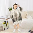 thumbnail image 6 of FORMRS Wearable Blanket Hoodie with Sleeves for Kids Cozy Flannel Sweatshirt, Hand Drawn Christmas Stars, 6 of 7