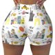 thumbnail image 2 of Balery New York Pantalones cortos de entrenamiento estampados para mujer, sin costuras, ajustados, para gimnasio, yoga, correr, deportes, ejercicio activo, fitness.-X-Large, 2 of 8