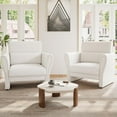 thumbnail image 3 of QinaQin Sillón accent bouclé tapizado, diseño ergonómico tipo lounge para sala, recámara o rincón de lectura, 3 of 7