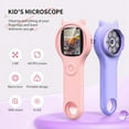 thumbnail image 4 of Microscope for Kids - Portable Handheld Magnifying Glass Digital Educational Science Toys Pink, 4 of 8