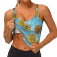 thumbnail image 4 of Naloa Sunflowers Sports Bras for Women, High Support Bra with Removable Pads, Comfortable - XX-Large, 4 of 9